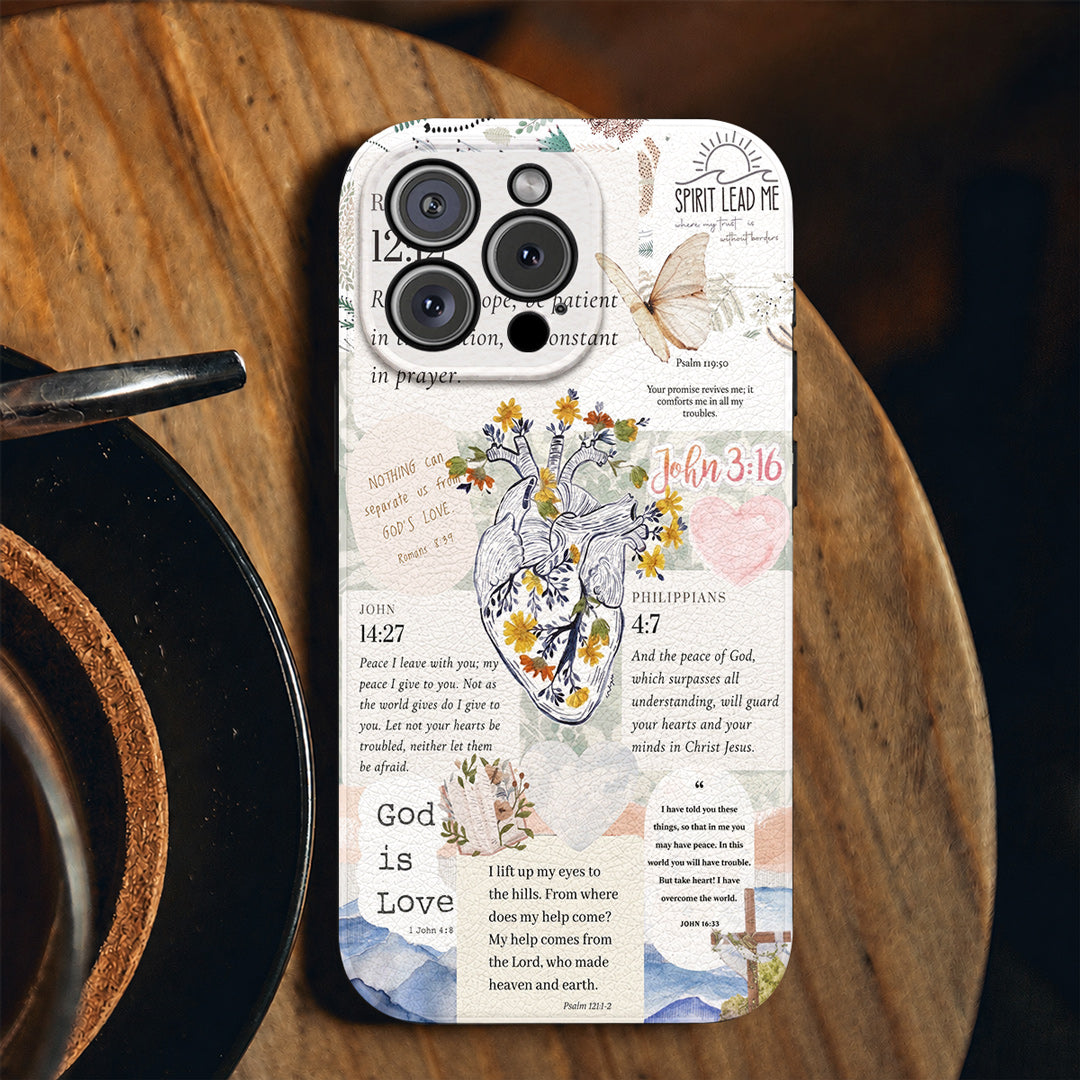 God Leather Phone Case The Heart Of Faith