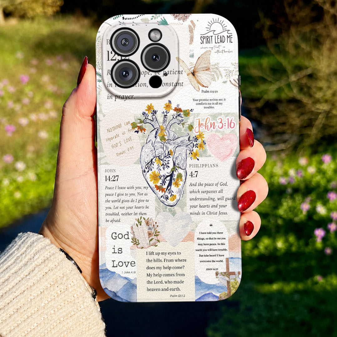 God Leather Phone Case The Heart Of Faith