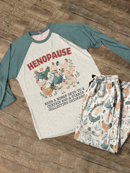 Chicken Raglan Lounge Pajamas Henopause