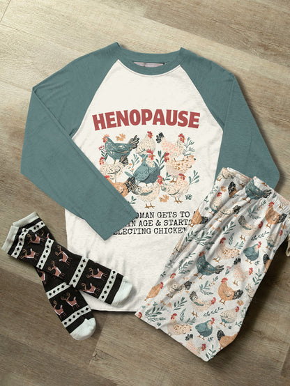 Chicken Raglan Lounge Pajamas Henopause