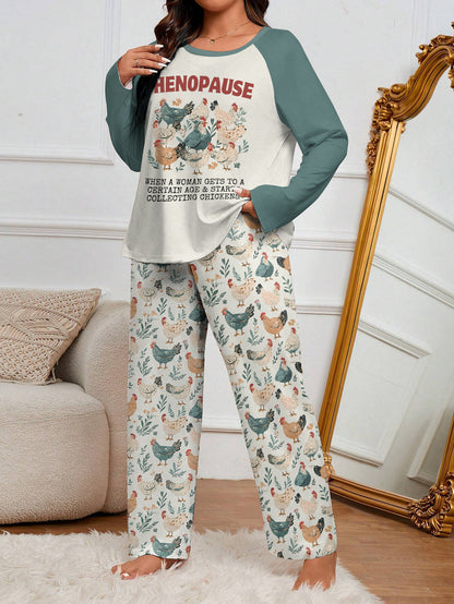 Chicken Raglan Lounge Pajamas Henopause