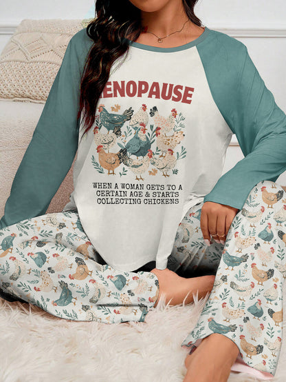 Chicken Raglan Lounge Pajamas Henopause