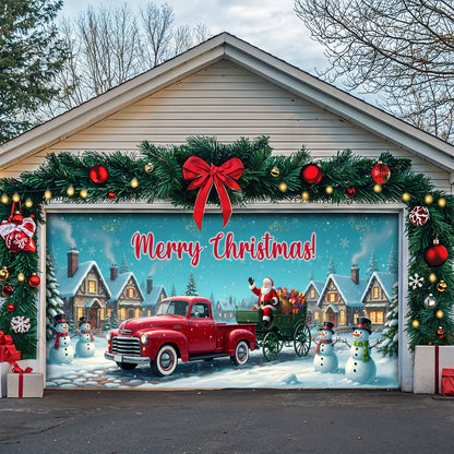 Christmas Garage Door Banner Decoration -  Holiday Cheer on Main Street