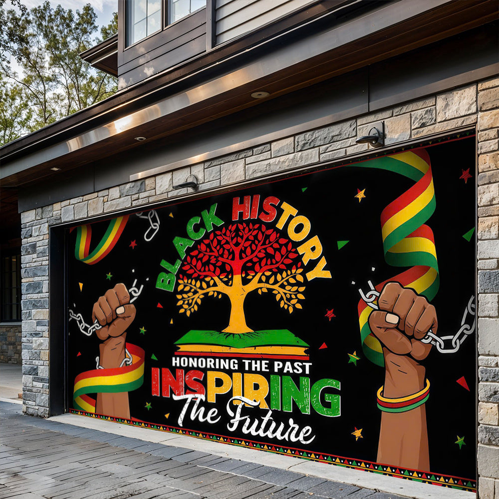 2026 Black History Month Garage Door Banner Decoration - Honoring The Past Inspiring The Future