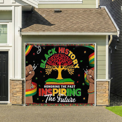 2026 Black History Month Garage Door Banner Decoration - Honoring The Past Inspiring The Future