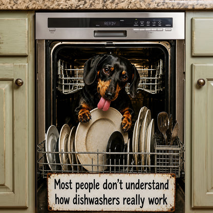 Dachshund Magnetic Dishwasher Cover How Dishwashers Realy Work
