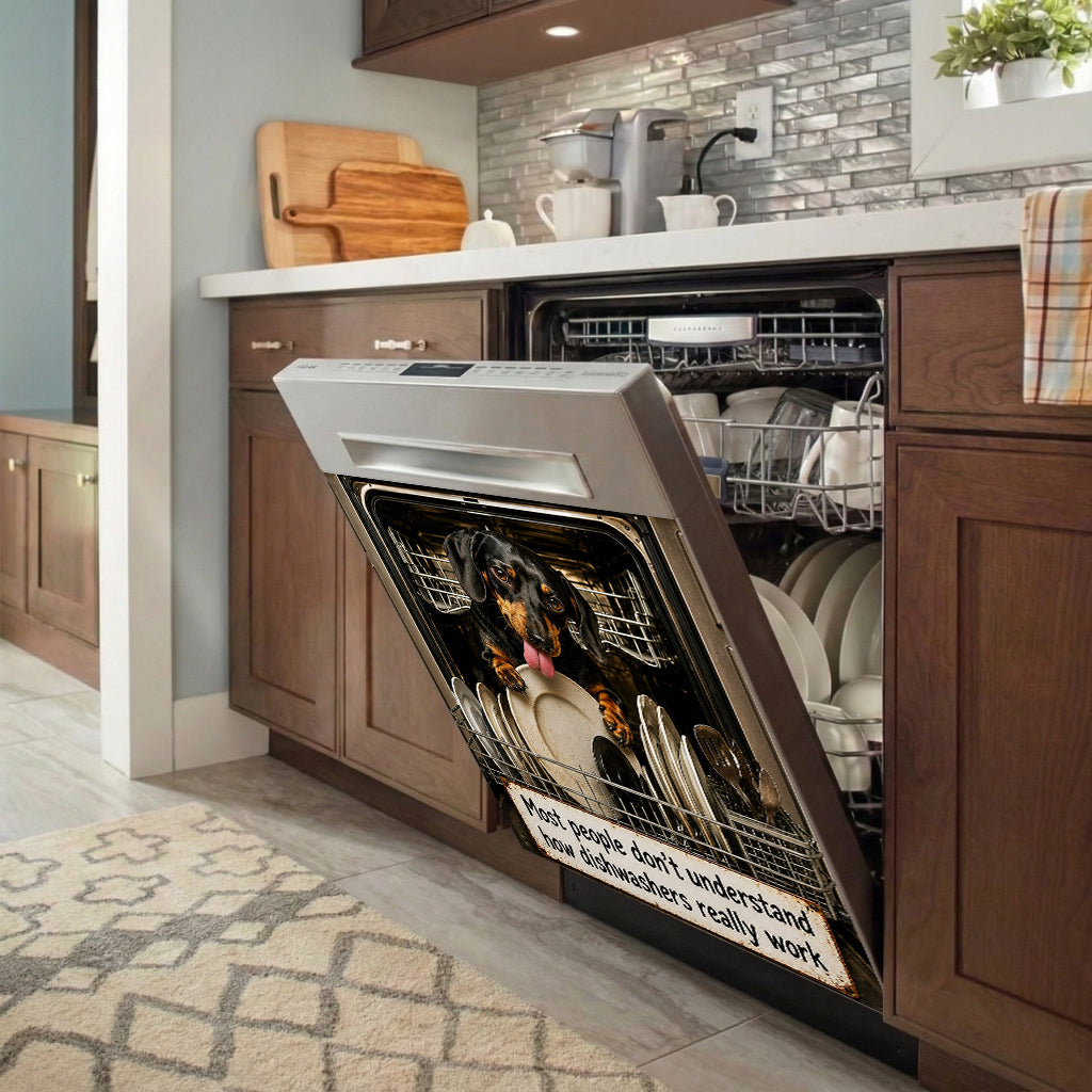 Dachshund Magnetic Dishwasher Cover How Dishwashers Realy Work