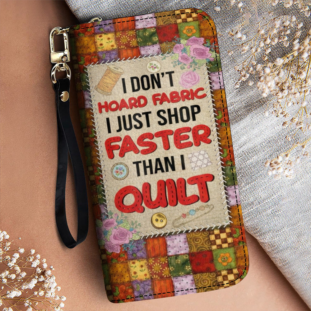 Sewing Lover Leather Wallet I Just Shop Faster Than I Quilt