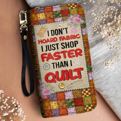 Sewing Lover Leather Wallet I Just Shop Faster Than I Quilt