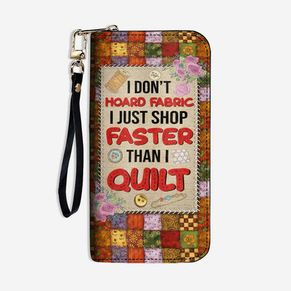 Sewing Lover Leather Wallet I Just Shop Faster Than I Quilt