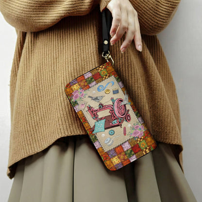Sewing Lover Leather Wallet I Just Shop Faster Than I Quilt