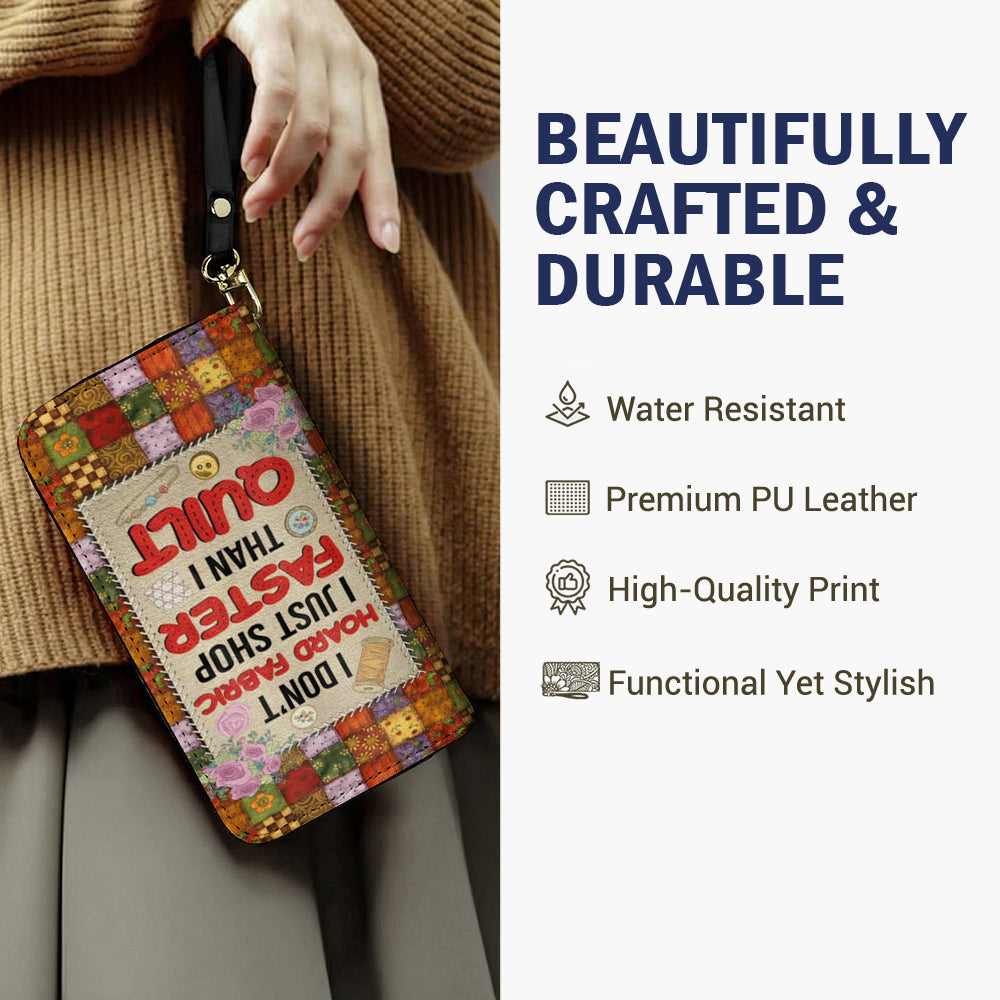 Sewing Lover Leather Wallet I Just Shop Faster Than I Quilt
