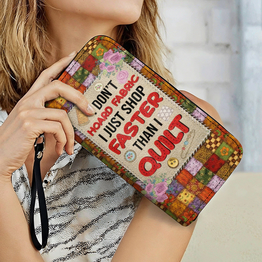 Sewing Lover Leather Wallet I Just Shop Faster Than I Quilt
