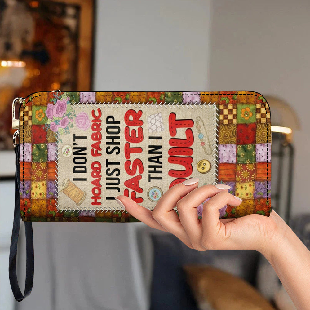 Sewing Lover Leather Wallet I Just Shop Faster Than I Quilt