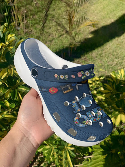 Sewing Lover Graphic Clogs I Love To Quilt