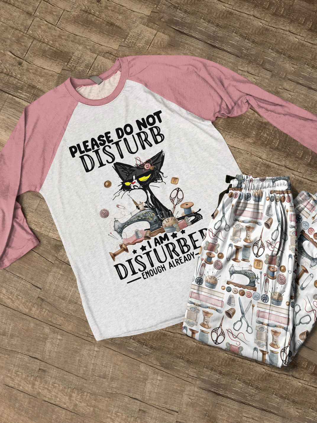 Sewing Lover Raglan Lounge Pajamas Please Do Not Disturb