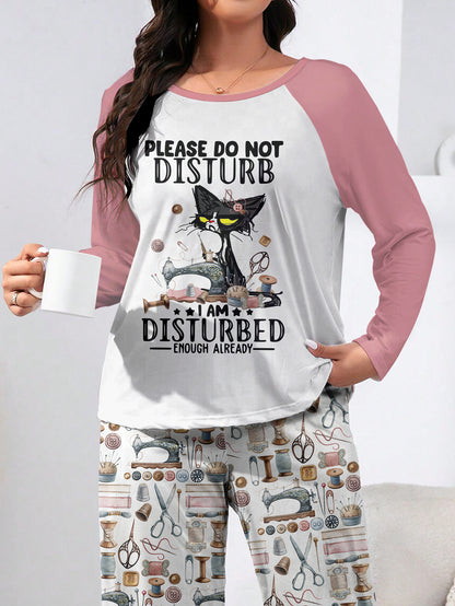 Sewing Lover Raglan Lounge Pajamas Please Do Not Disturb