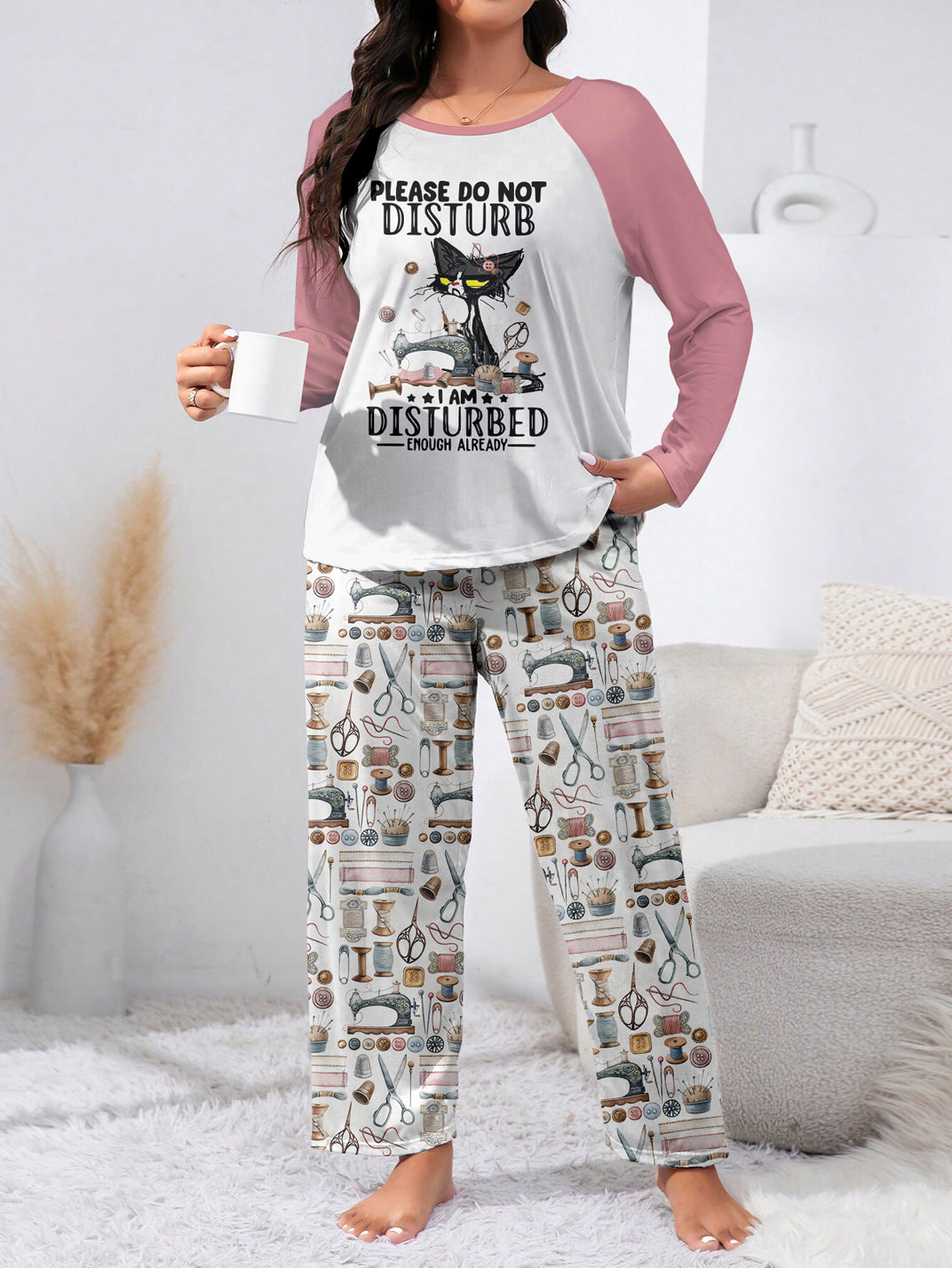 Sewing Lover Raglan Lounge Pajamas Please Do Not Disturb