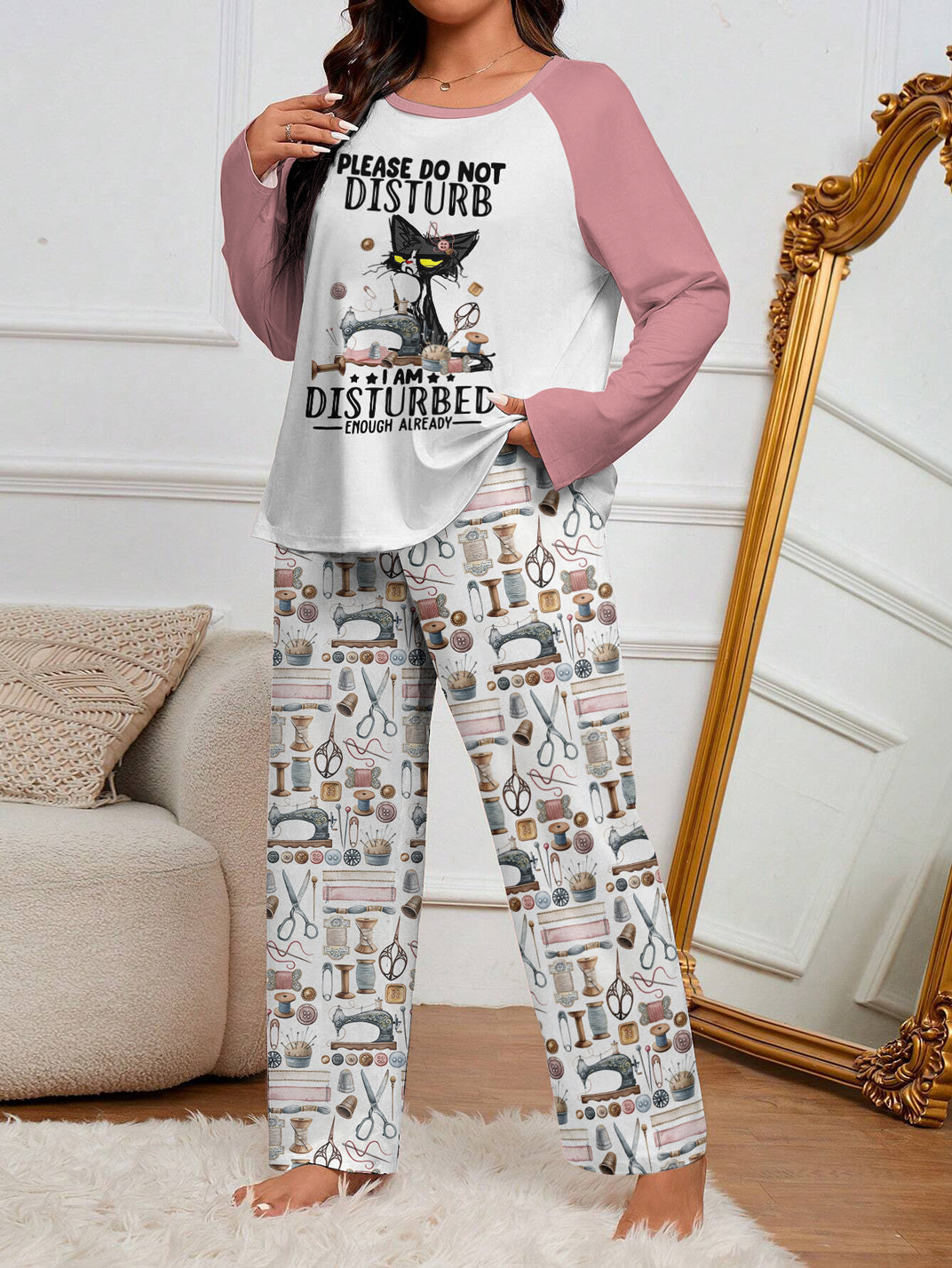 Sewing Lover Raglan Lounge Pajamas Please Do Not Disturb