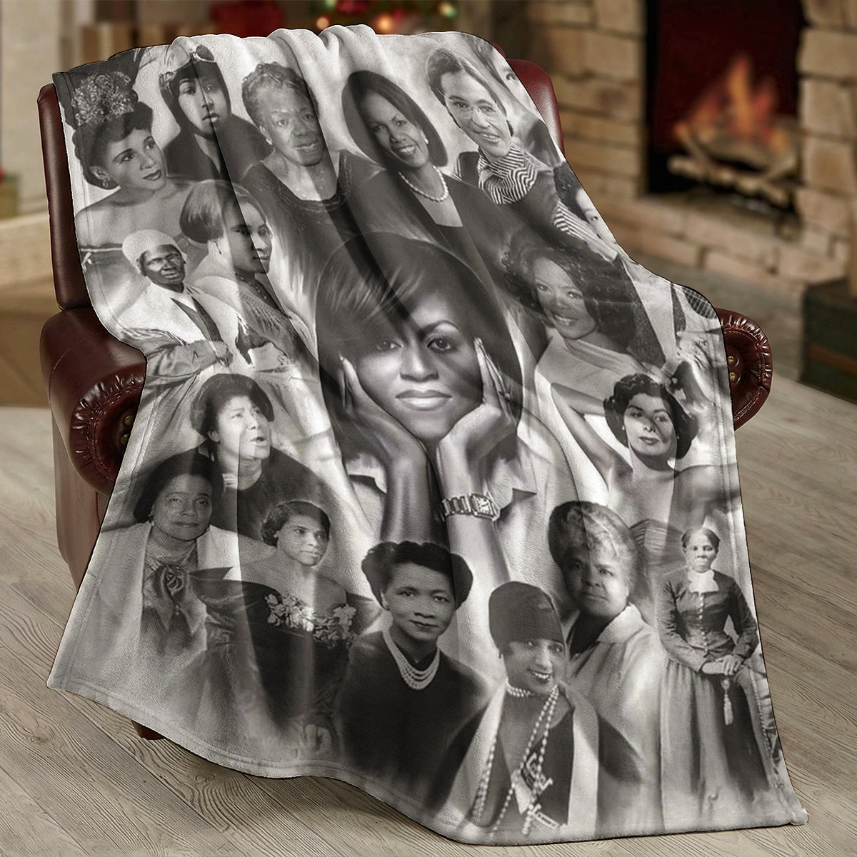 2026 Black History Month Fleece Blanket Inspirational African American Women
