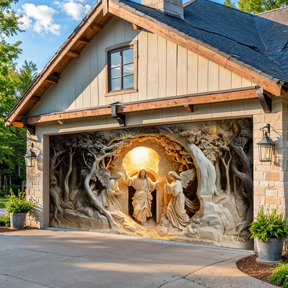 Christian Easter Garage Door Banner Decoration - The Risen Moment