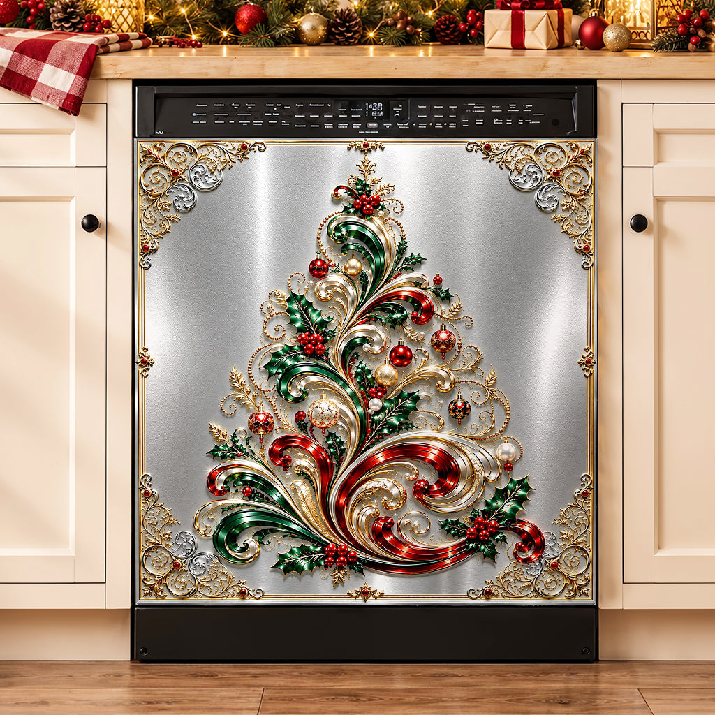 Christmas Magnetic Dishwasher Jeweled Christmas Tree