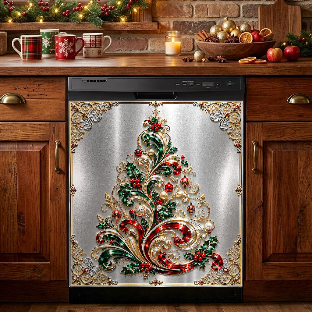 Christmas Magnetic Dishwasher Jeweled Christmas Tree