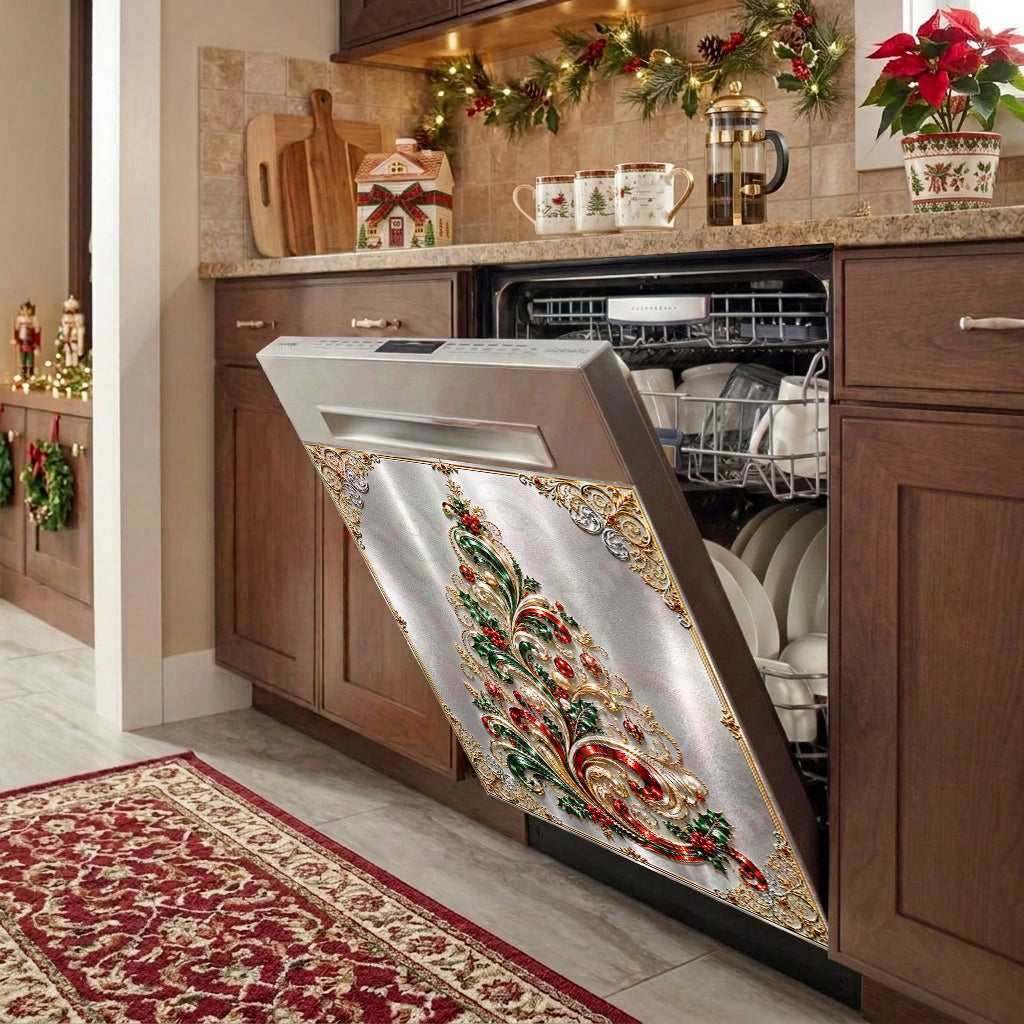 Christmas Magnetic Dishwasher Jeweled Christmas Tree