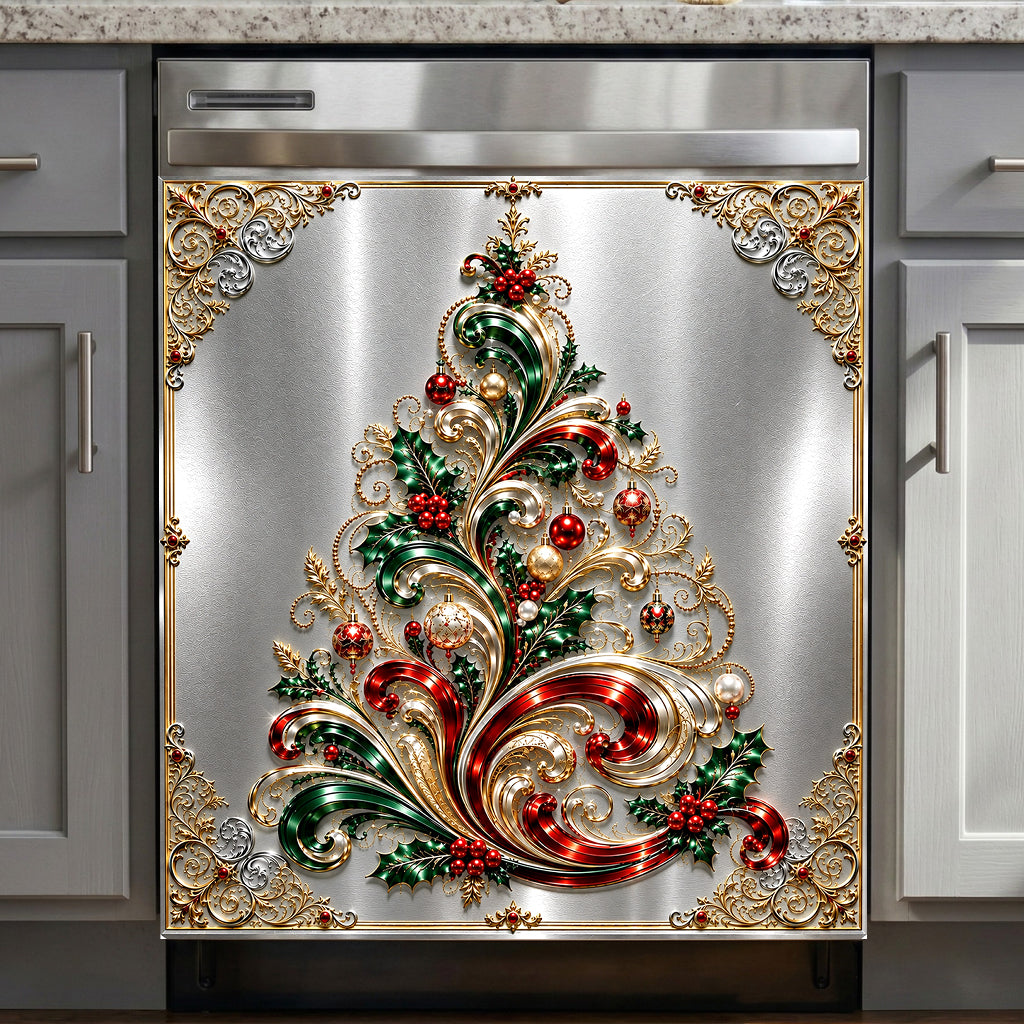 Christmas Magnetic Dishwasher Jeweled Christmas Tree