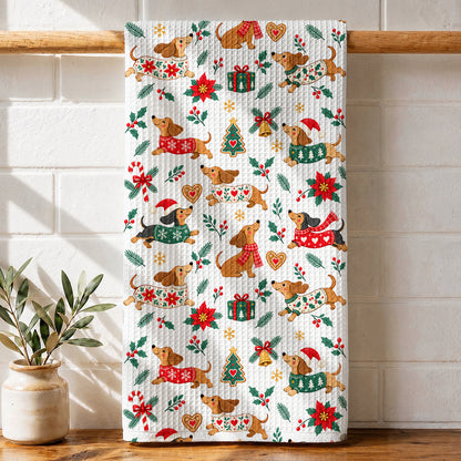 Dachshund Lover Kitchen Towel Jolly Doxie