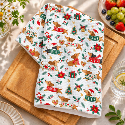 Dachshund Lover Kitchen Towel Jolly Doxie
