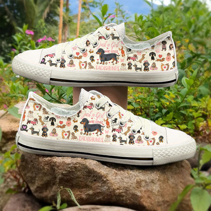 Dachshund Women's Low Top Shoes Just A Girl Who Loves Dachshunds