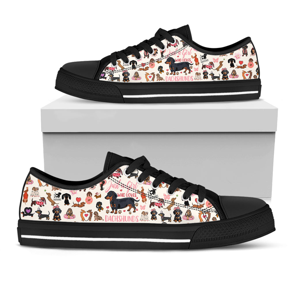 Dachshund Women's Low Top Shoes Just A Girl Who Loves Dachshunds