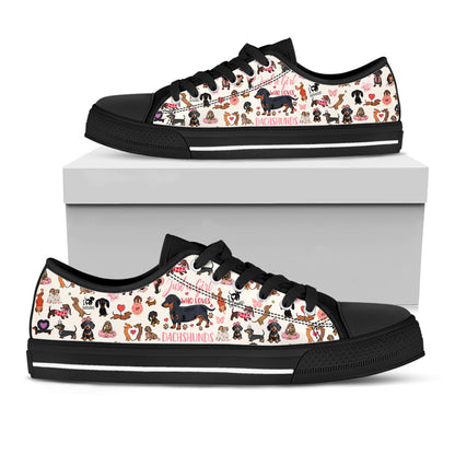 Dachshund Women's Low Top Shoes Just A Girl Who Loves Dachshunds