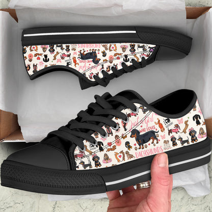 Dachshund Women's Low Top Shoes Just A Girl Who Loves Dachshunds