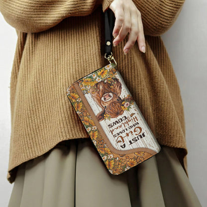 Highland Cow Leather Wallet Just A Girl Who Loves Highland Cows