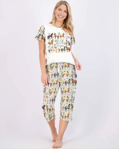 Horse Lover Capri Set Just A Girl Who Loves Horses