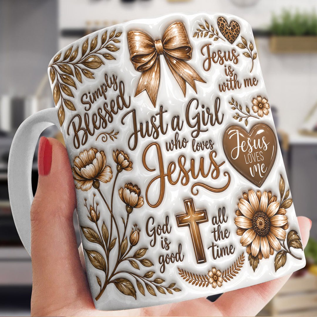 God Ceramic Mug Just A Girl Who Loves Jesus