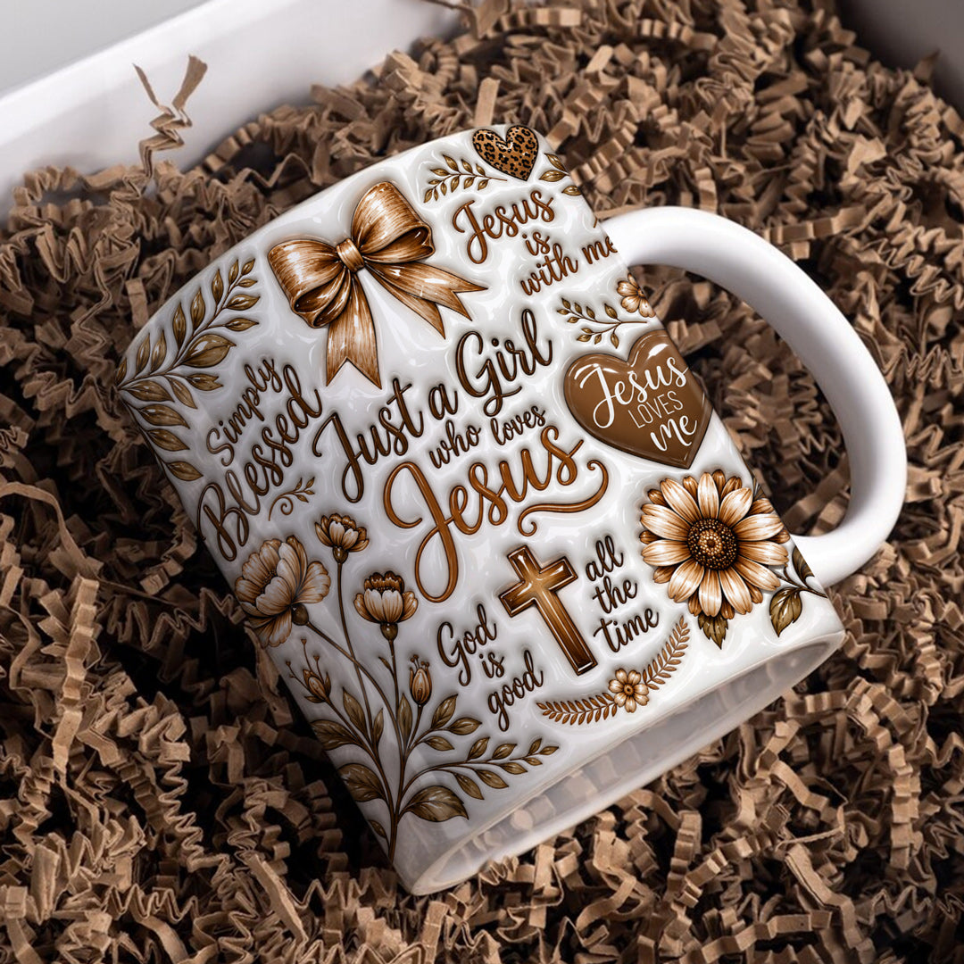 God Ceramic Mug Just A Girl Who Loves Jesus