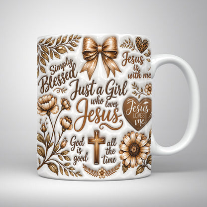 God Ceramic Mug Just A Girl Who Loves Jesus