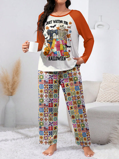 Sewing Lover Raglan Lounge Pajamas Just Waiting For Halloween
