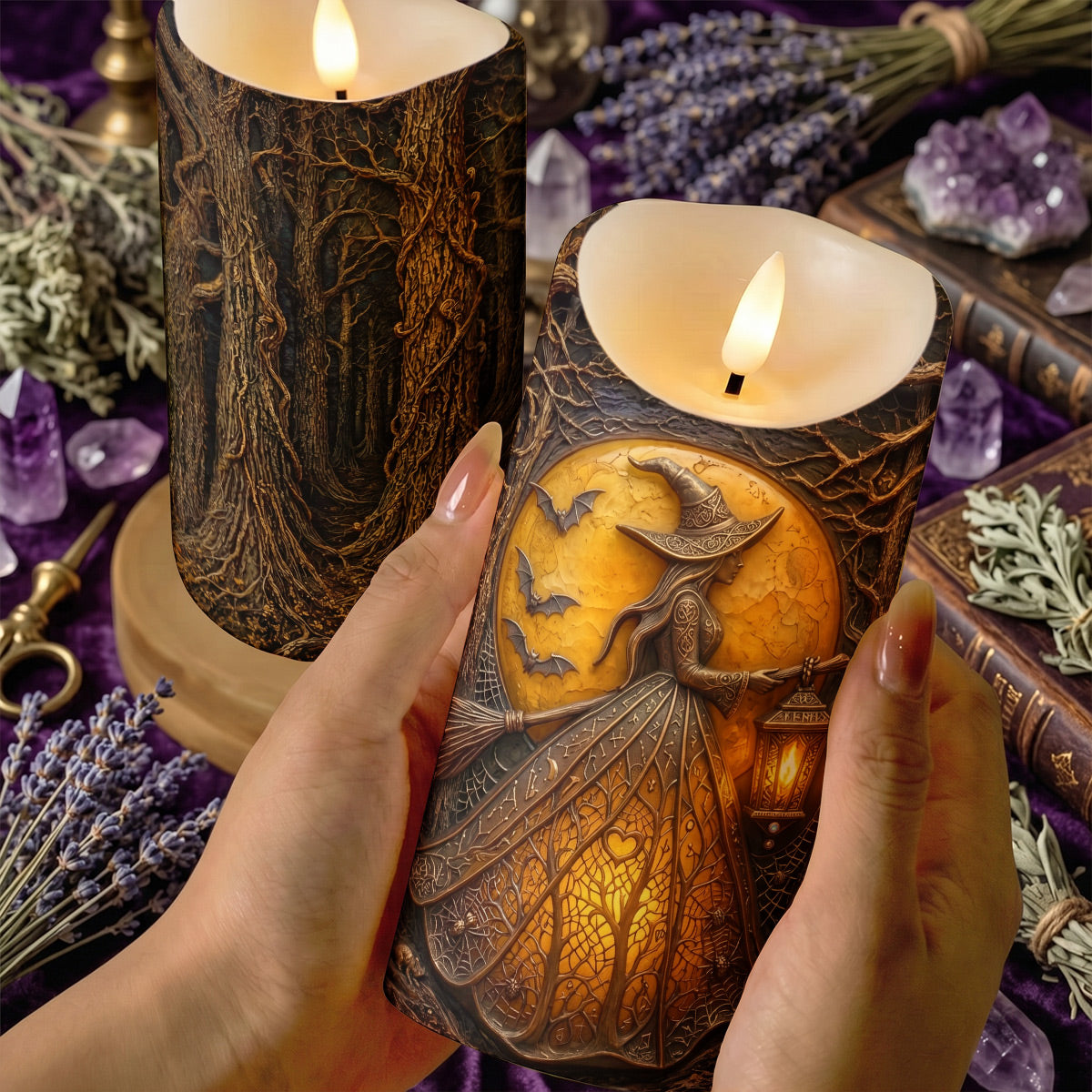 Witch Decor LED Candle Keeper Of The Amber Light