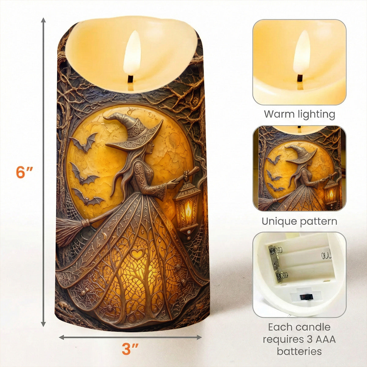 Witch Decor LED Candle Keeper Of The Amber Light