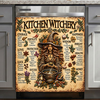 Witch Magnetic Dishwasher Cover Kitchen Witchery