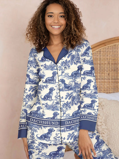 Dachshund Pajama Set Dachshund Luxe