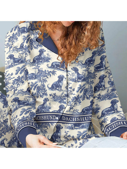 Dachshund Pajama Set Dachshund Luxe
