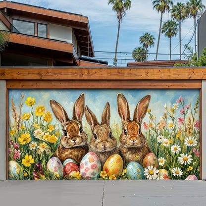 Easter Garage Door Banner Decoration - Little Hoppers
