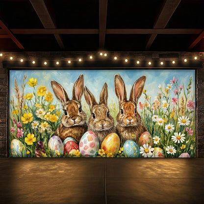 Easter Garage Door Banner Decoration - Little Hoppers