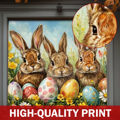 Easter Garage Door Banner Decoration - Little Hoppers