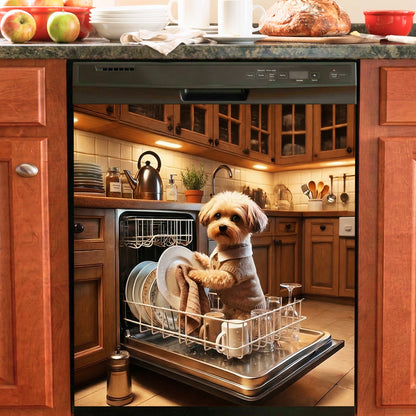 Dog Lover Magnetic Dishwasher Cover The Little Helper